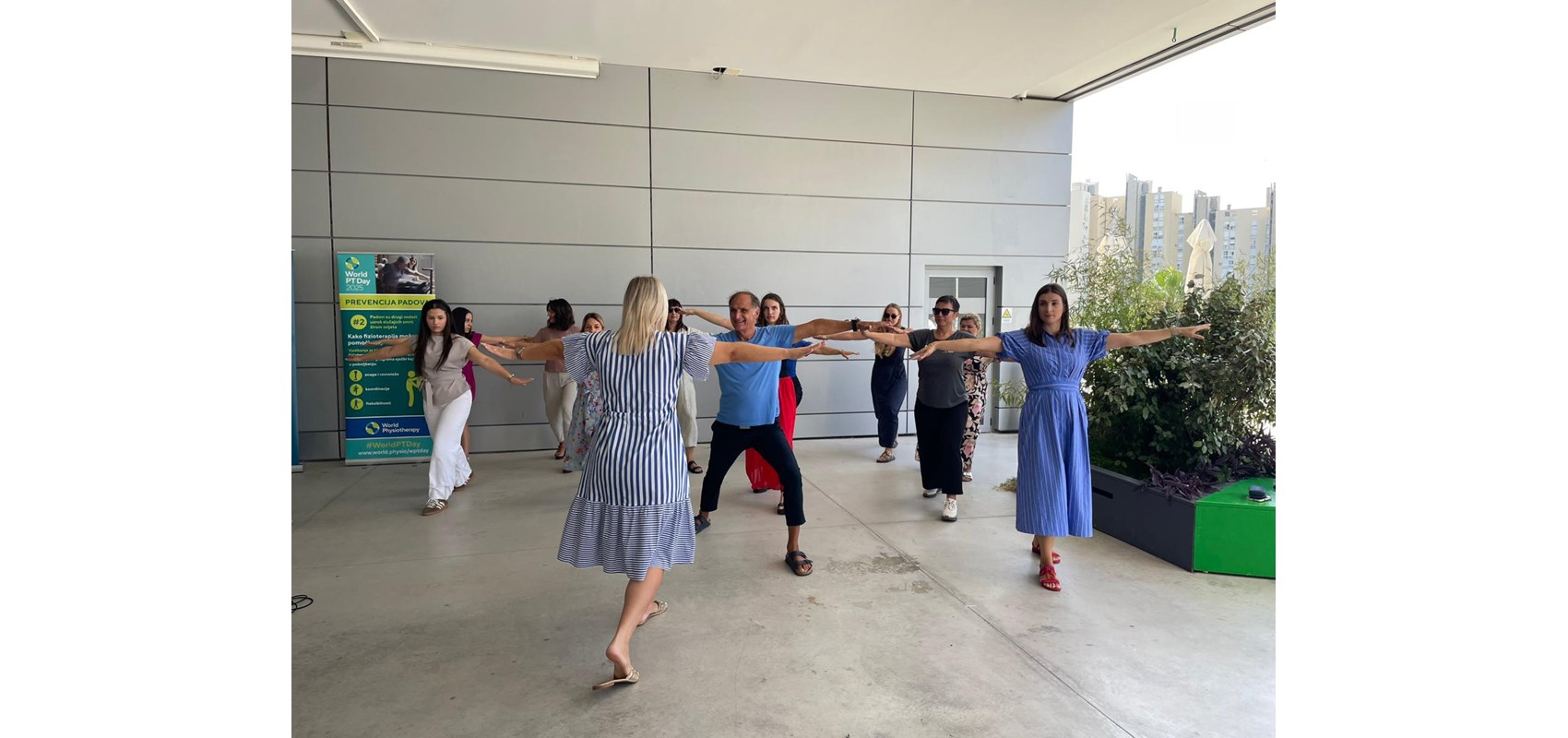 Celebrating World physical therapy day with exercise at the Campus